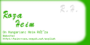 roza heim business card